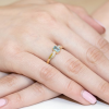 Zaręczynowy pierścionek z Topazem 0,65ct i brylantami żółte złoto 585